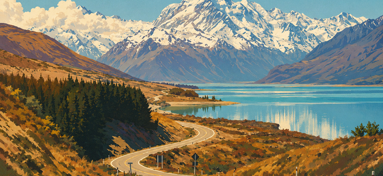 Road trip planner mountain splash