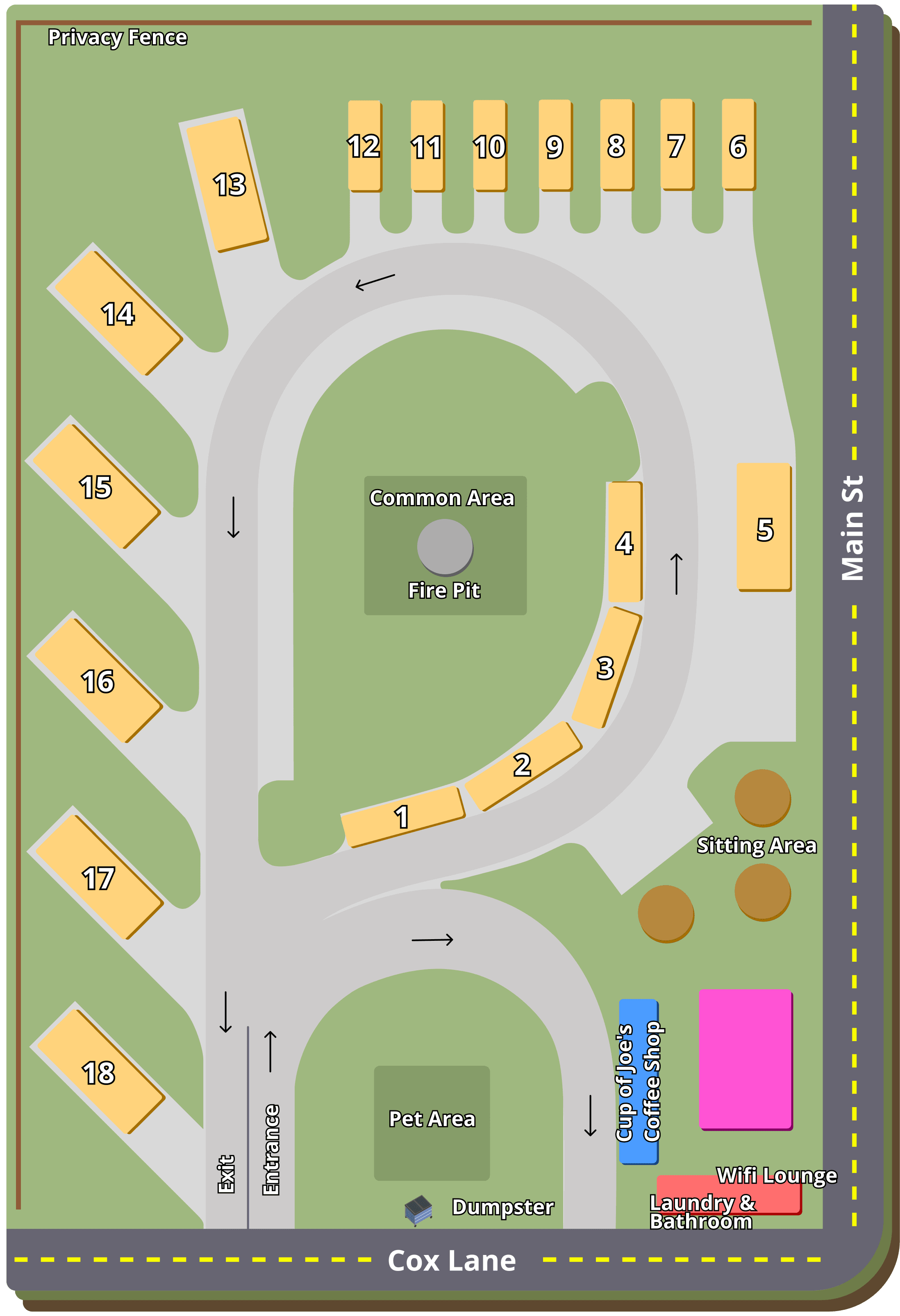 Joe's Valley Camping: RV and Van Slips